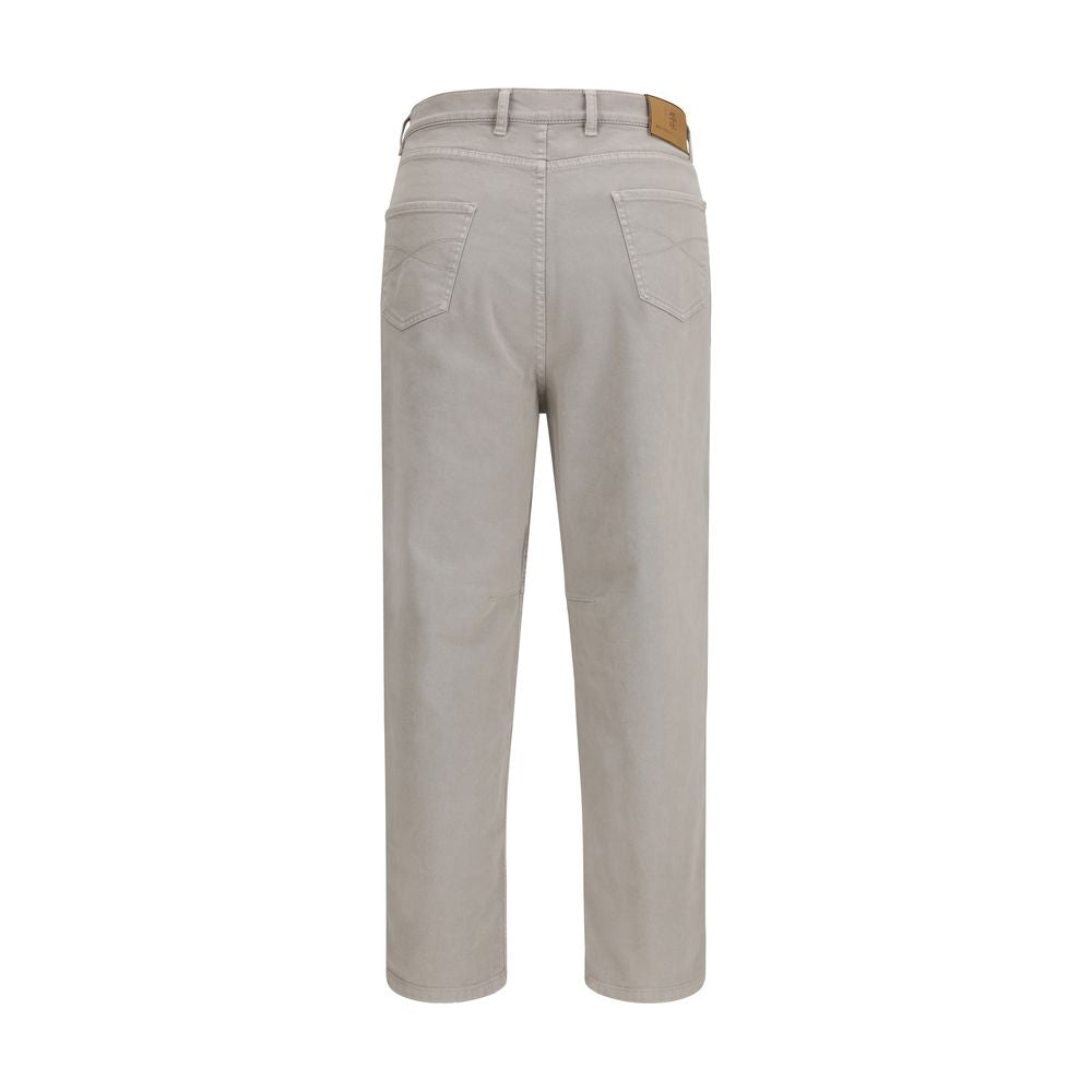 Brunello Cucinelli Beige Cotton Casual Pants Brunello Cucinelli