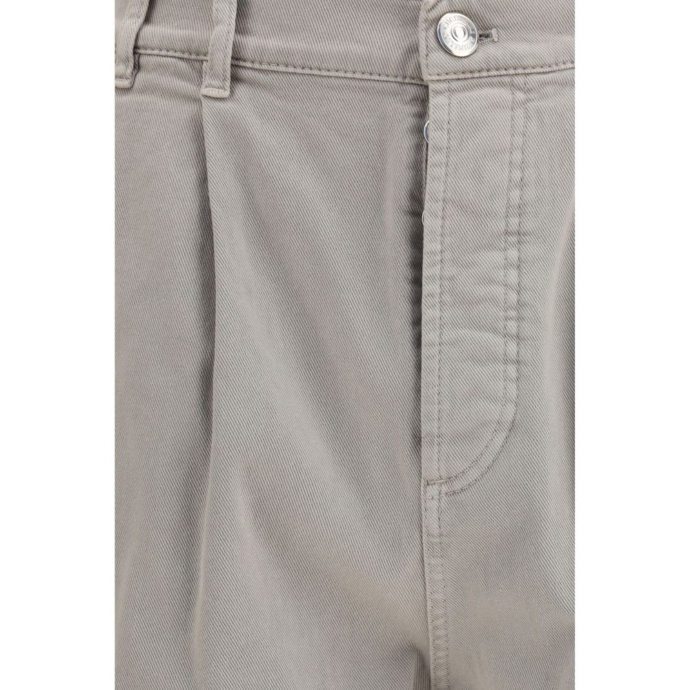 Brunello Cucinelli Beige Cotton Casual Pants Brunello Cucinelli