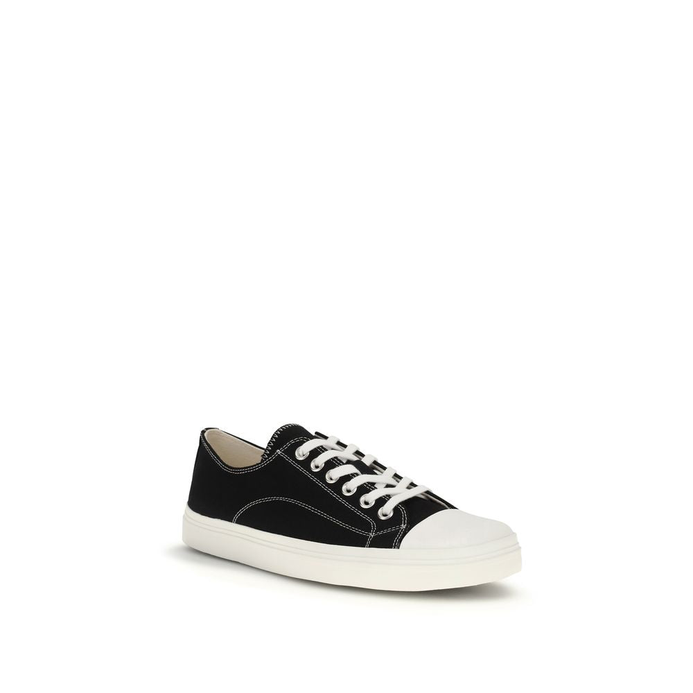 Moschino Black Cotton Low Top Sneakers Moschino
