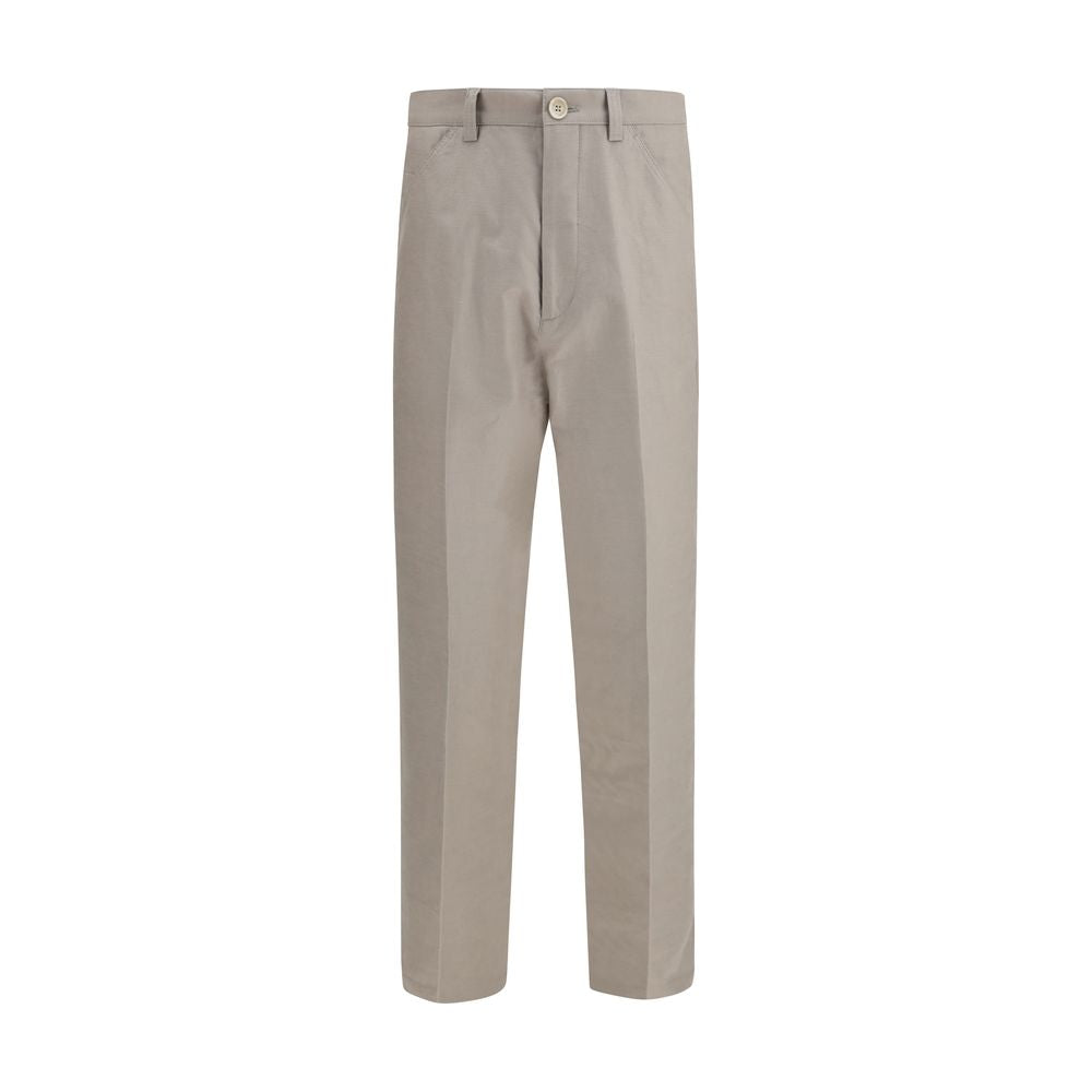 Brunello Cucinelli Beige Cotton Dress Pants Brunello Cucinelli