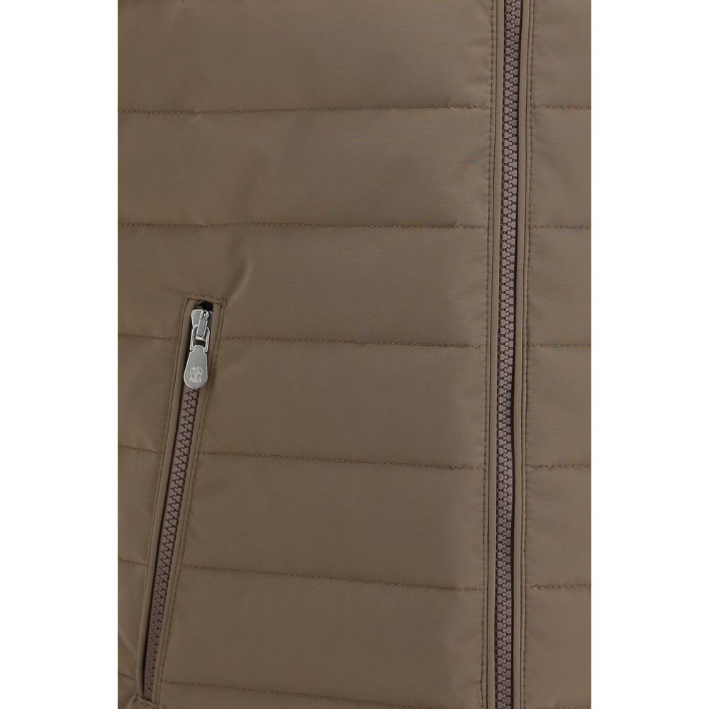 Brunello Cucinelli Beige Polyester Sleeveless Jacket Brunello Cucinelli