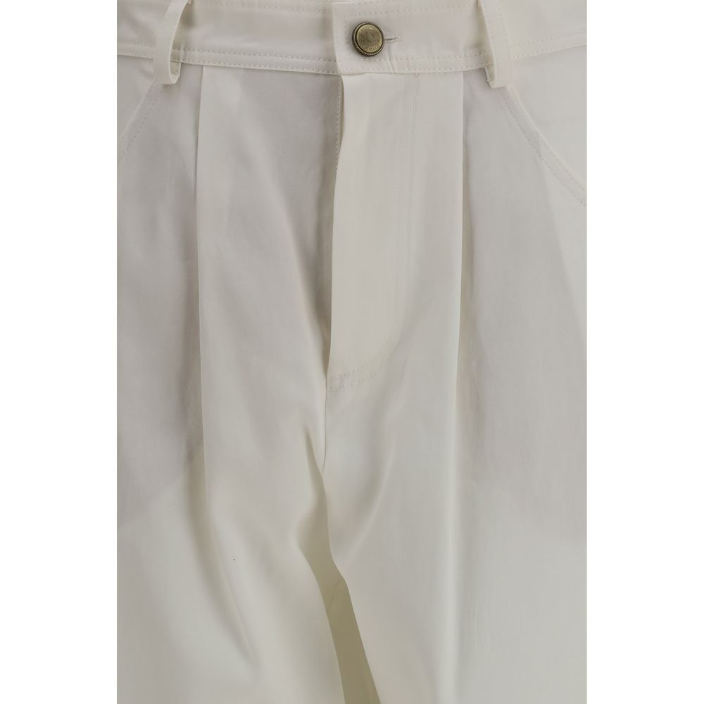 Brunello Cucinelli Beige Silk Casual Pants Brunello Cucinelli