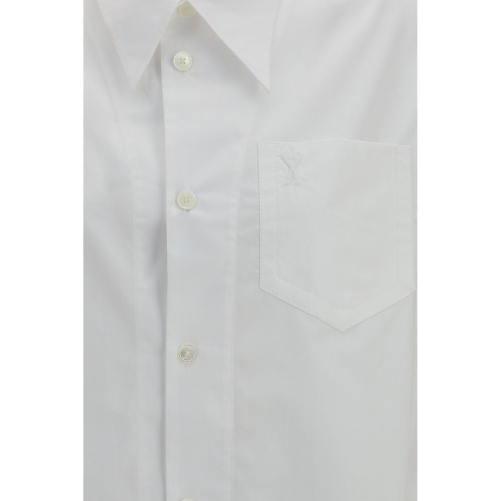 Ami Paris White Cotton Dress Shirt Ami Paris