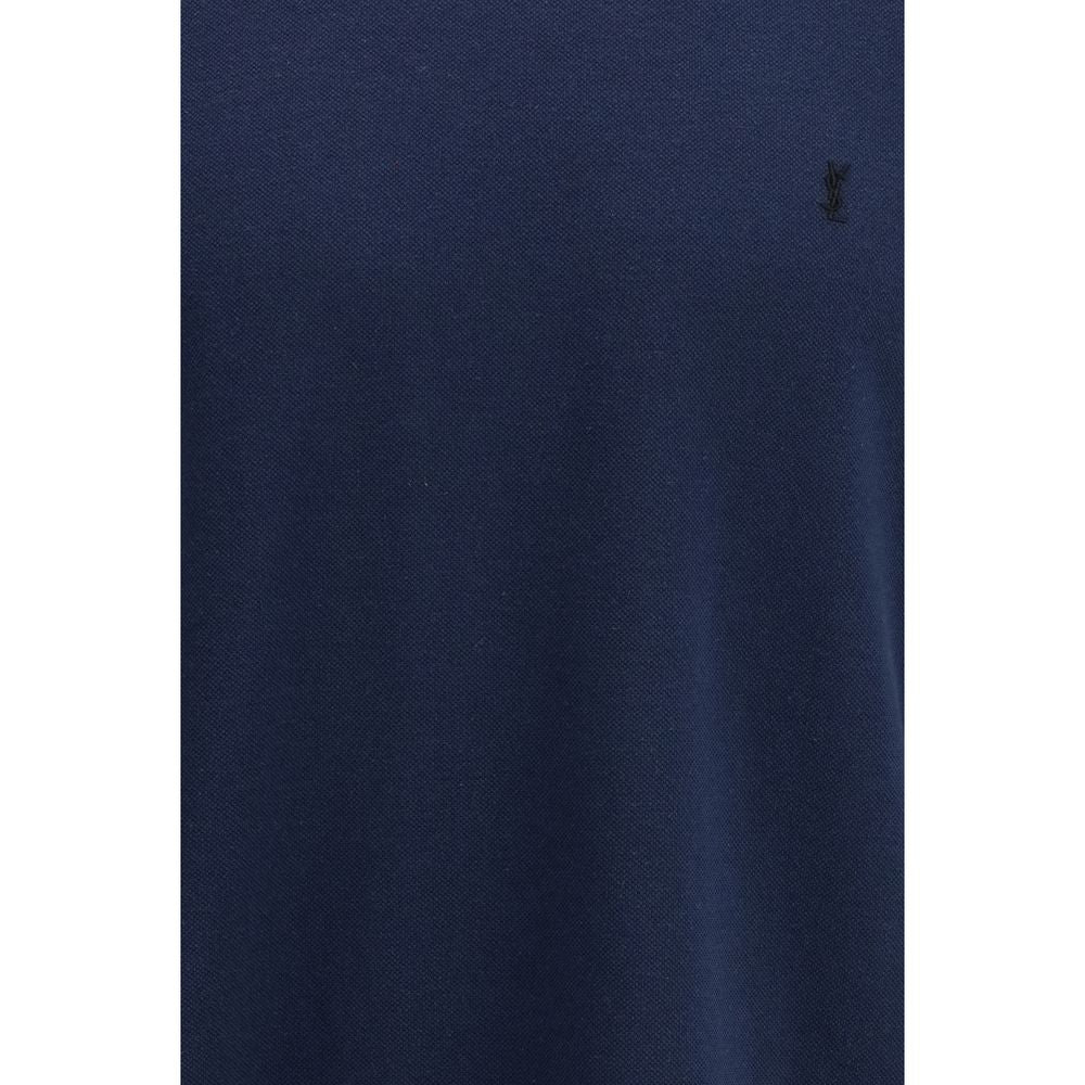 Saint Laurent Blue Cotton T-Shirt Saint Laurent