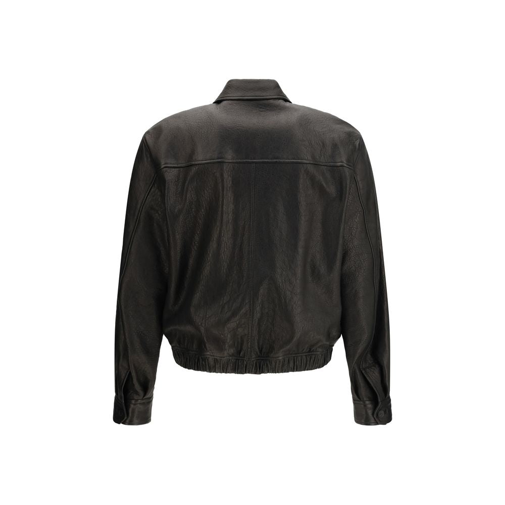 Saint Laurent Black Lamb Ovis Aries Aries Leather Jacket Saint Laurent