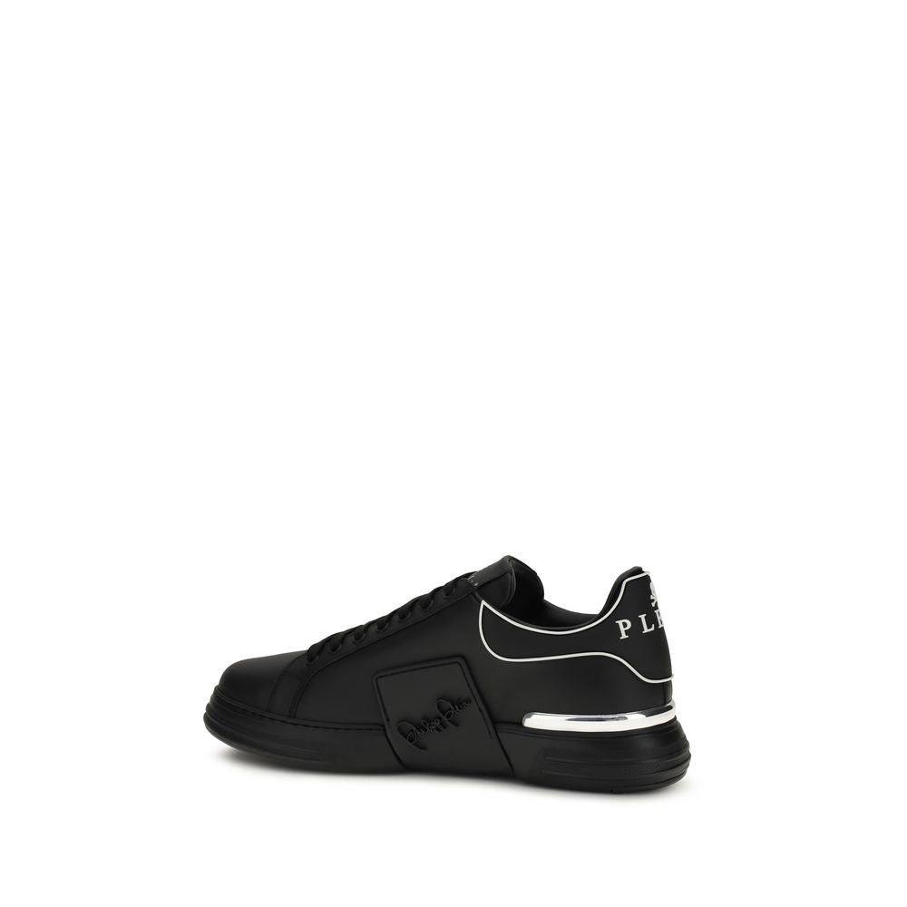 Philipp Plein Black Calf Leather Bos Taurus Low Top Sneakers Philipp Plein