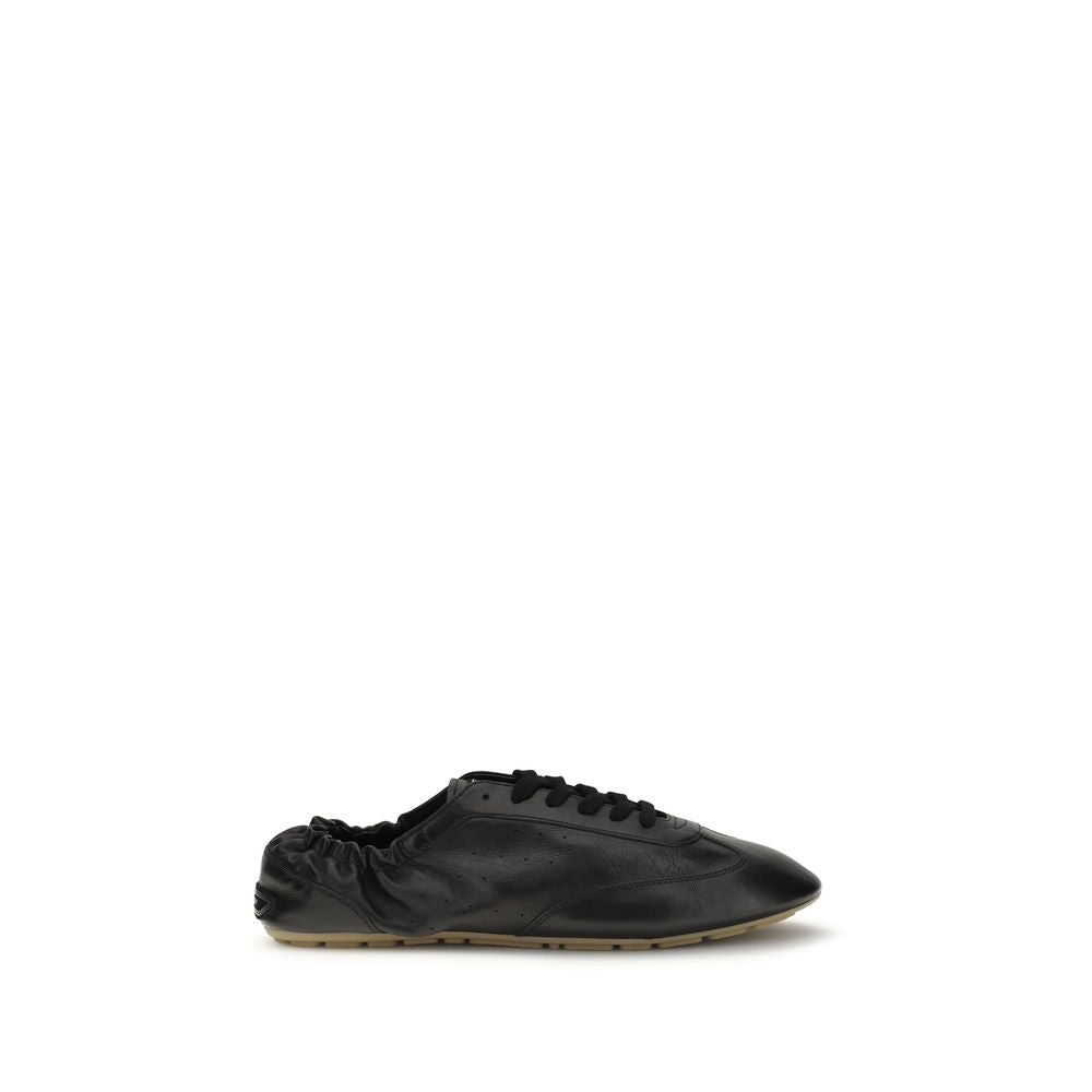 Saint Laurent Black Calf Leather Bos Taurus Athletic Sneakers Saint Laurent