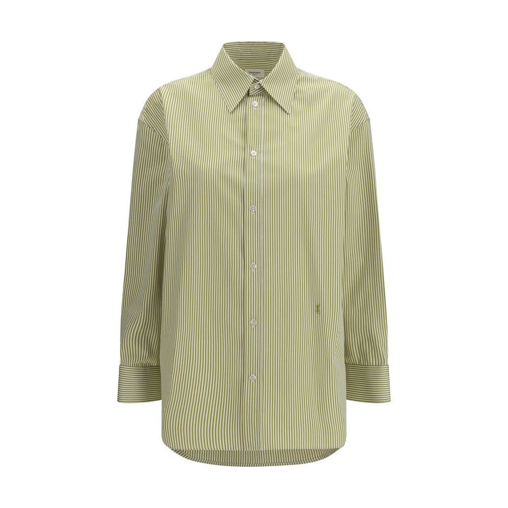 Saint Laurent Bicolor Cotton Pattern Shirt Saint Laurent