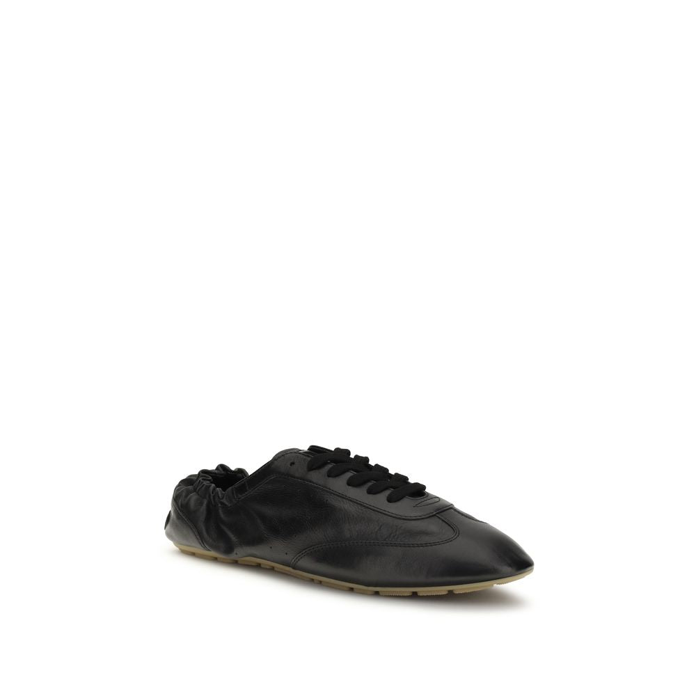 Saint Laurent Black Calf Leather Bos Taurus Athletic Sneakers Saint Laurent