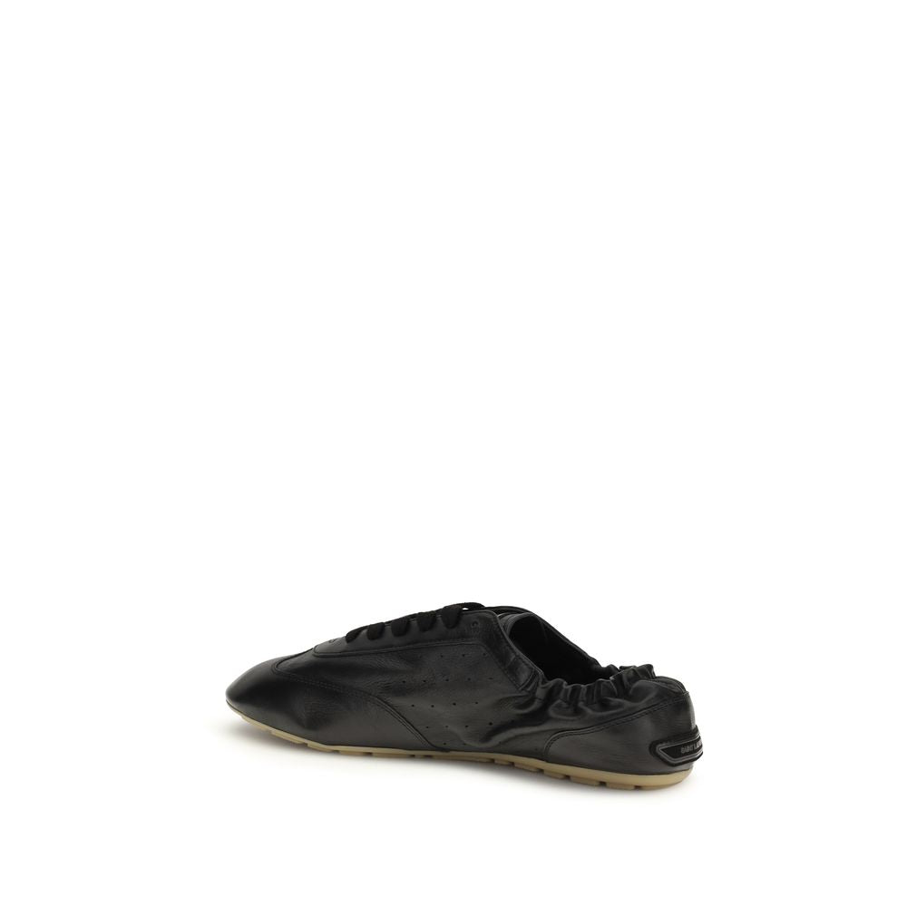 Saint Laurent Black Calf Leather Bos Taurus Athletic Sneakers Saint Laurent