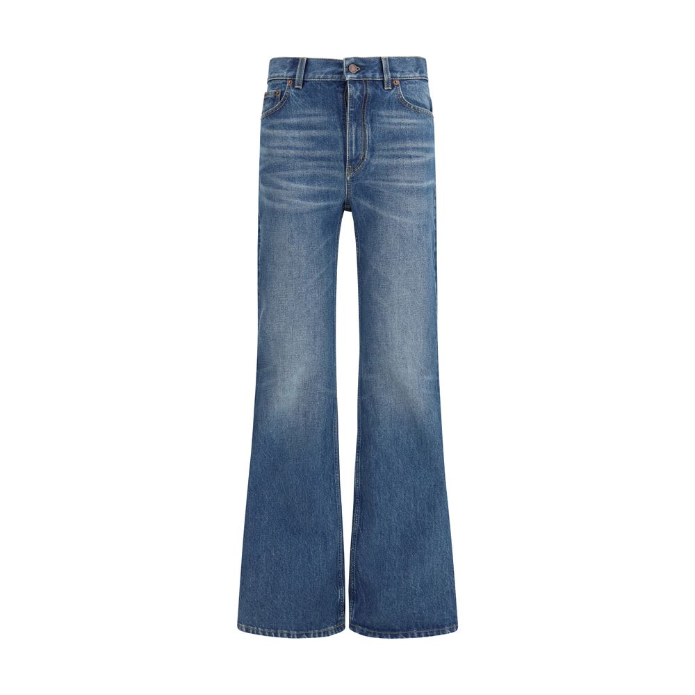 Chloé Blue Cotton Flared Jeans Chloé