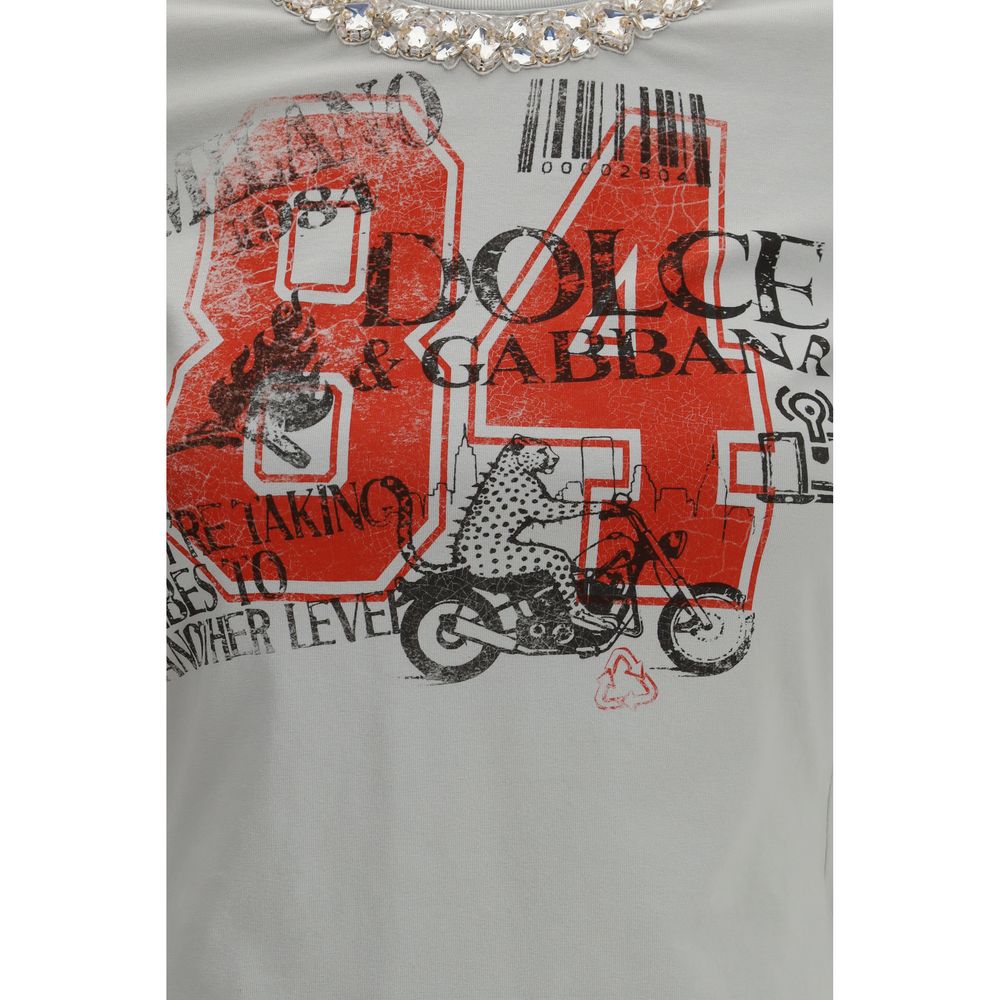 Dolce & Gabbana Gray Cotton T-Shirt Dolce & Gabbana
