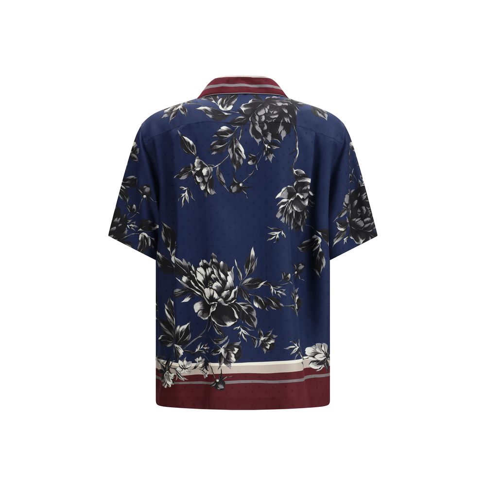 Dolce & Gabbana Blue Silk Pattern Shirt Dolce & Gabbana