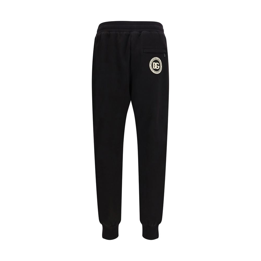 Dolce & Gabbana Black Cotton Casual Pants Dolce & Gabbana