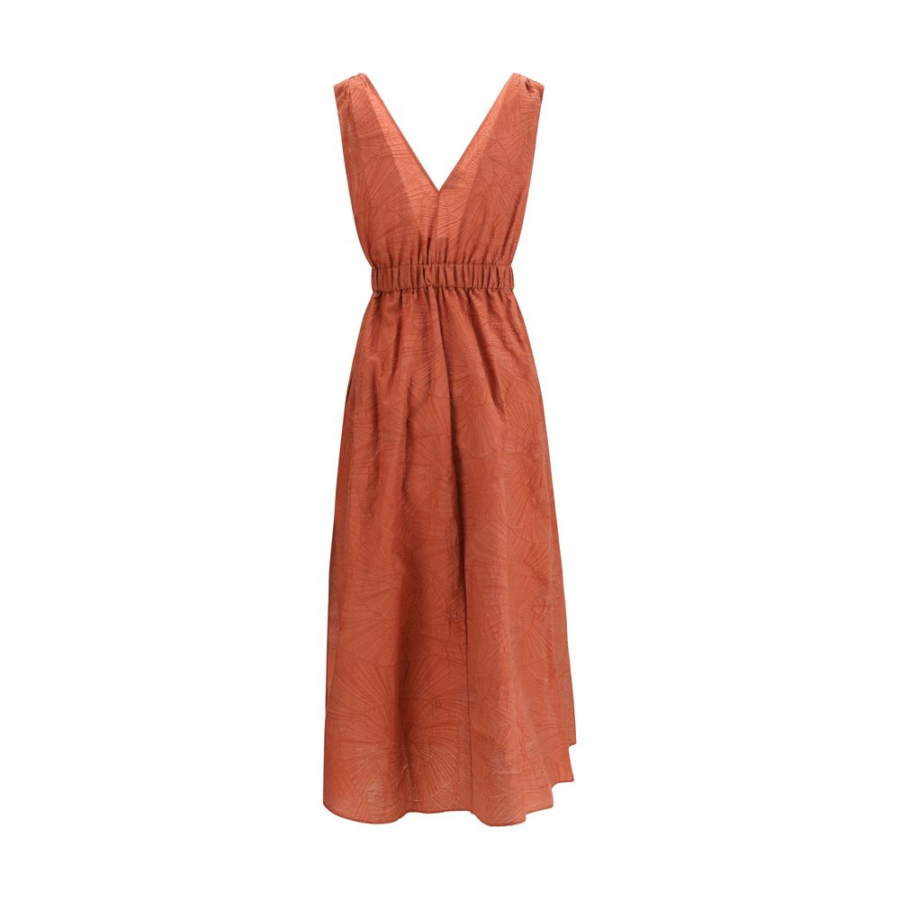 Brunello Cucinelli Multicolor Cotton Casual Dress Brunello Cucinelli