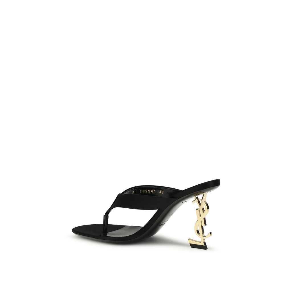 Saint Laurent Black Silk Sandals Saint Laurent