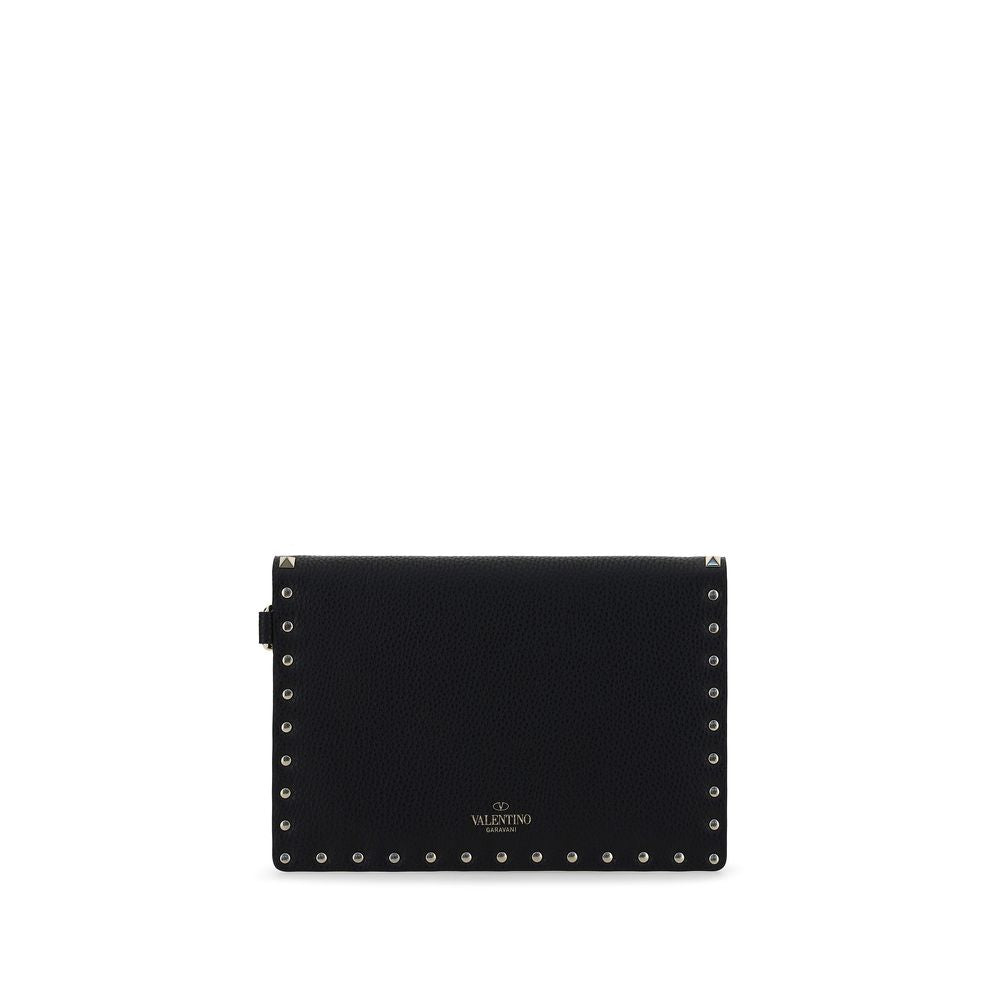 Valentino Garavani Black Calf Leather Bos Taurus Accessories Valentino Garavani