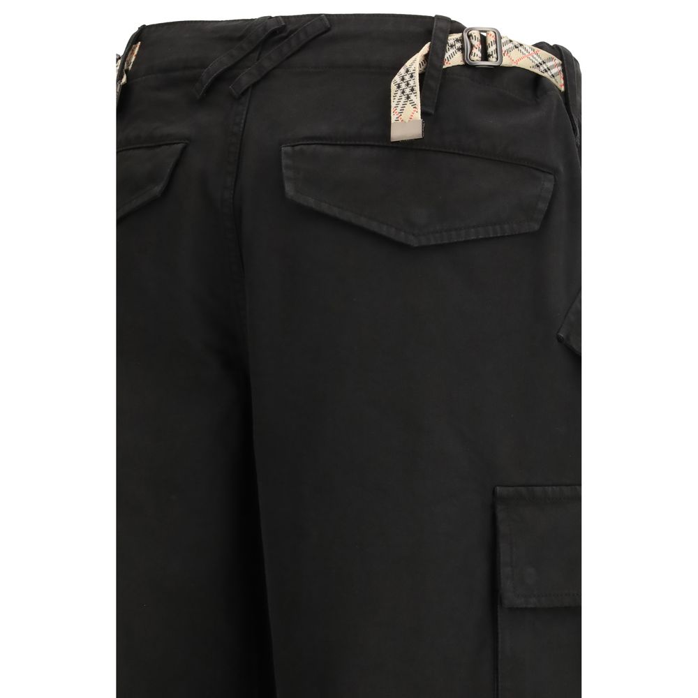 Burberry Black Cotton Cargo Pants Burberry