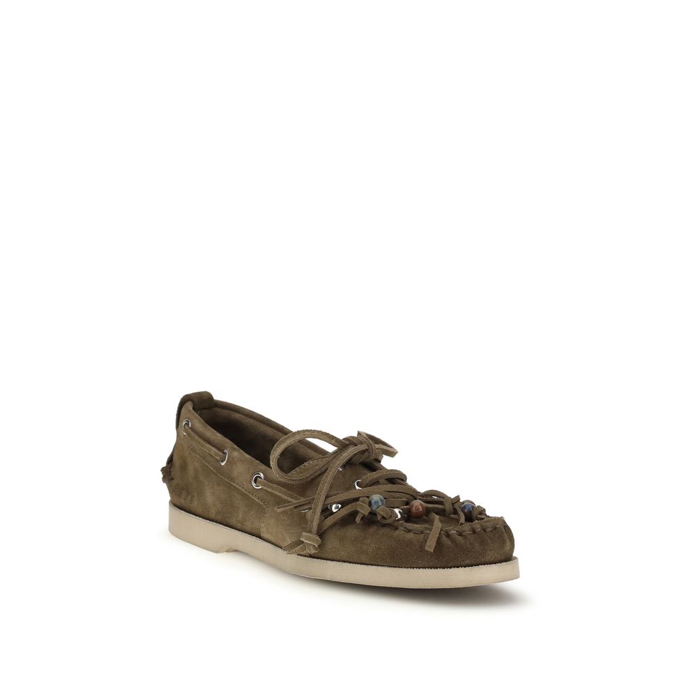 Golden Goose Bicolor Calf Leather Bos Taurus Slip-On Loafers Golden Goose