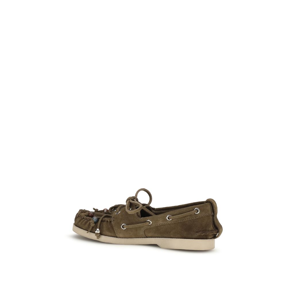 Golden Goose Bicolor Calf Leather Bos Taurus Slip-On Loafers