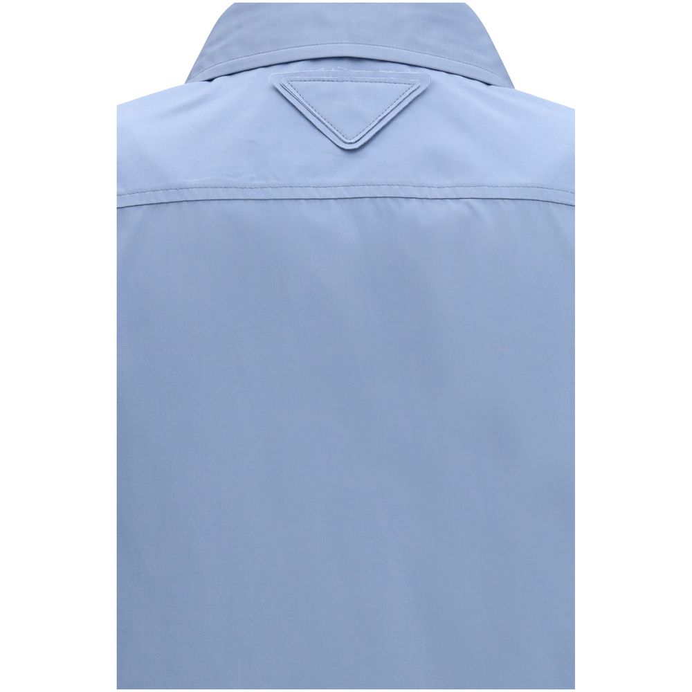 Prada Blue Cotton Dress Shirt Prada