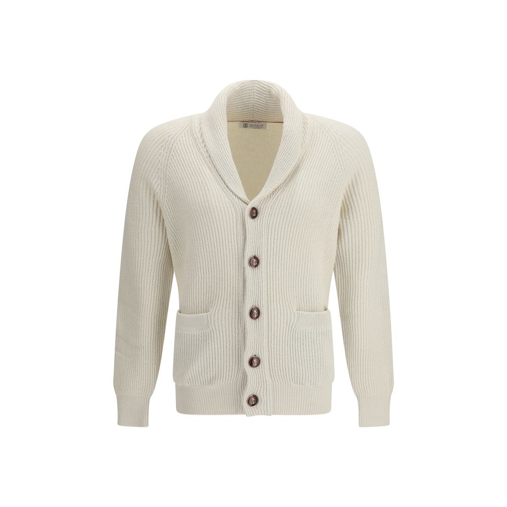 Brunello Cucinelli Beige Cotton Cardigan Brunello Cucinelli