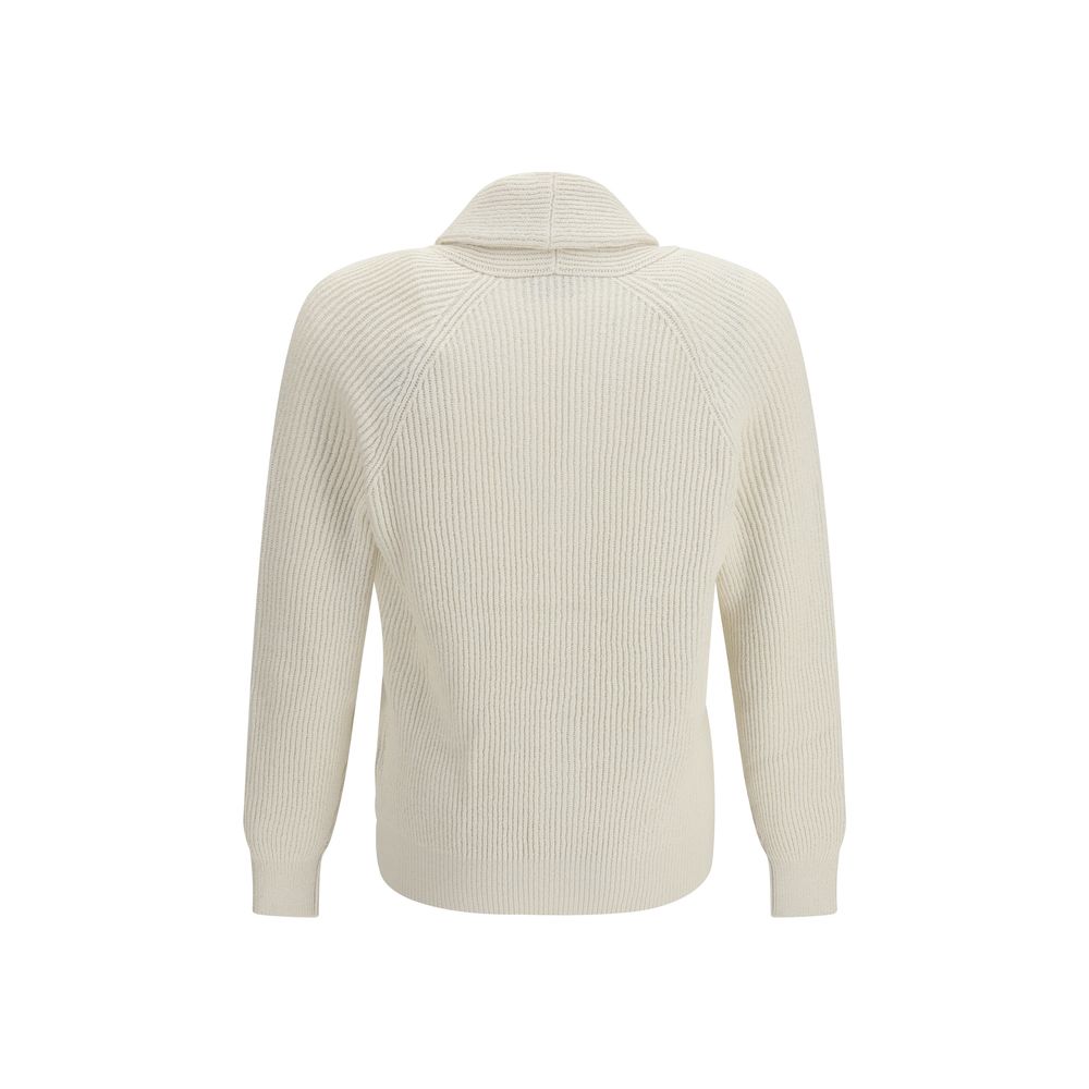 Brunello Cucinelli Beige Cotton Cardigan Brunello Cucinelli