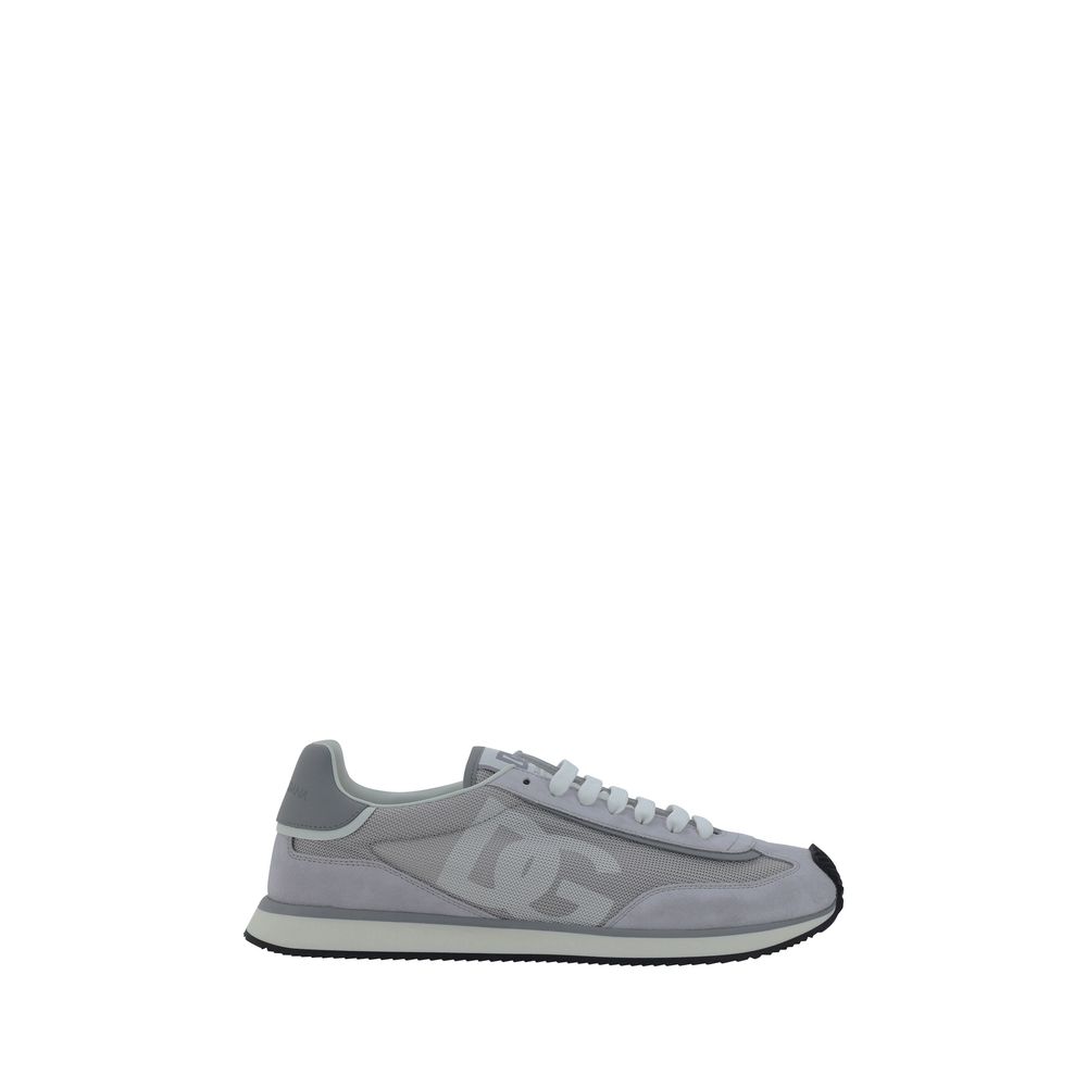 Dolce & Gabbana Gray Fabric Athletic Sneakers Dolce & Gabbana