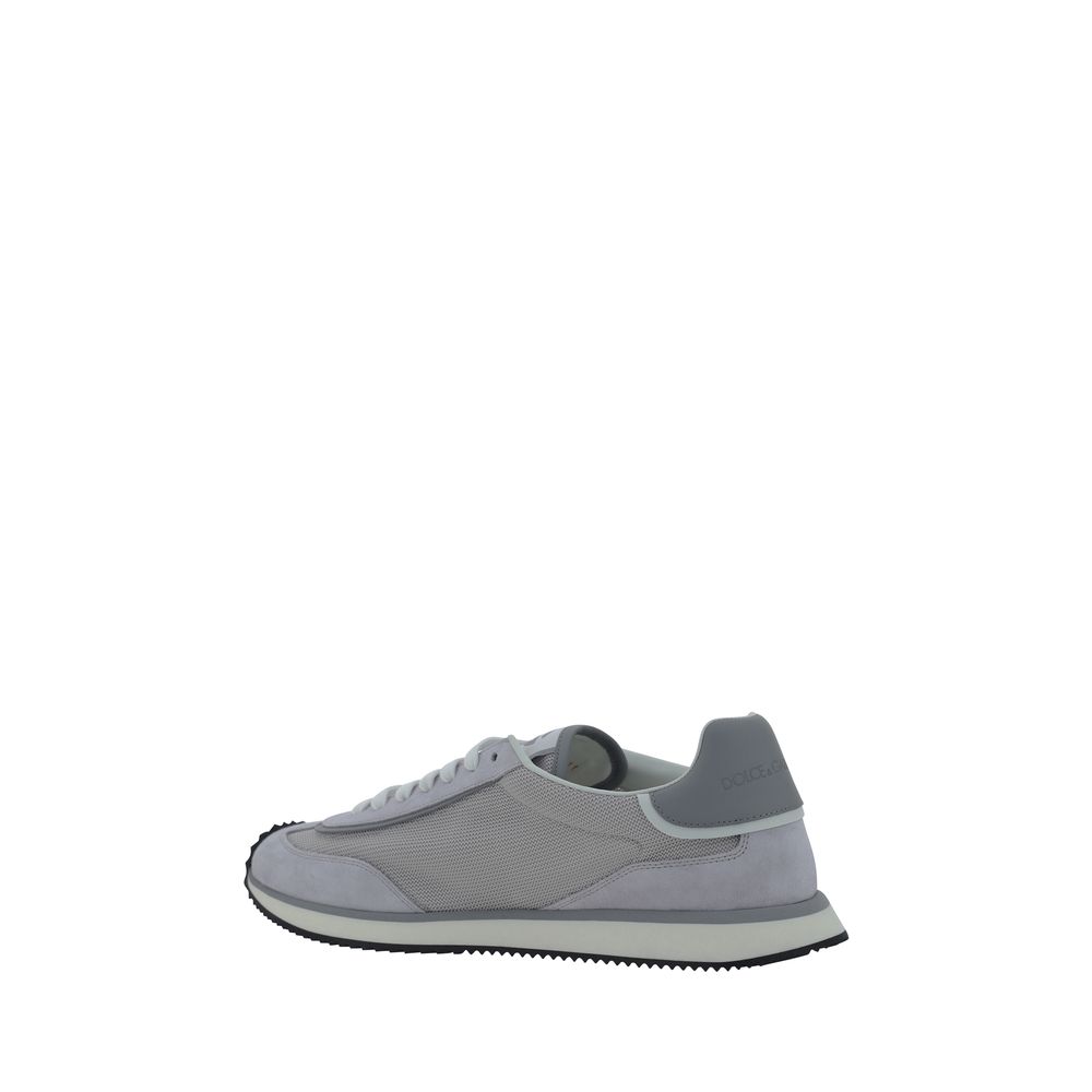 Dolce & Gabbana Gray Fabric Athletic Sneakers Dolce & Gabbana