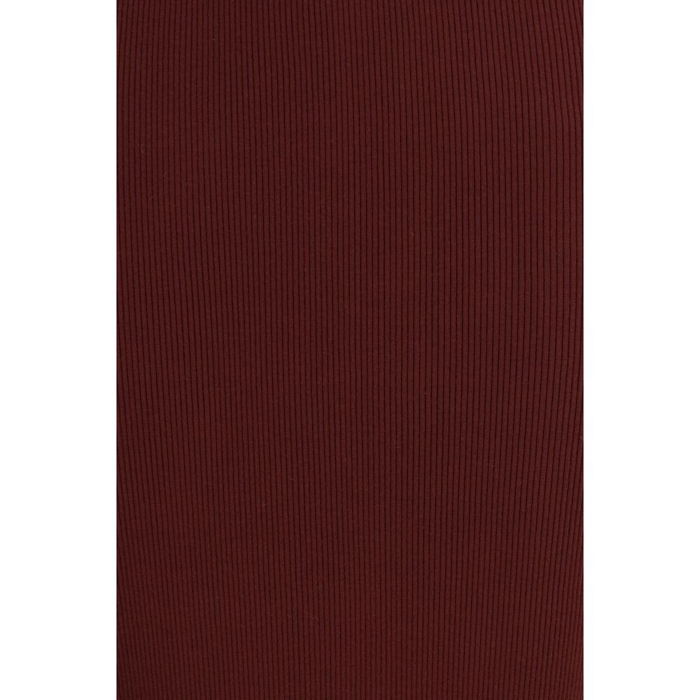 Max Mara Bordeaux Viscose Midi Skirt Max Mara