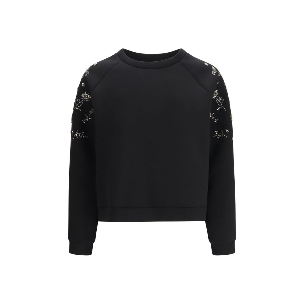 Max Mara Black Polyester Sweatshirt Max Mara
