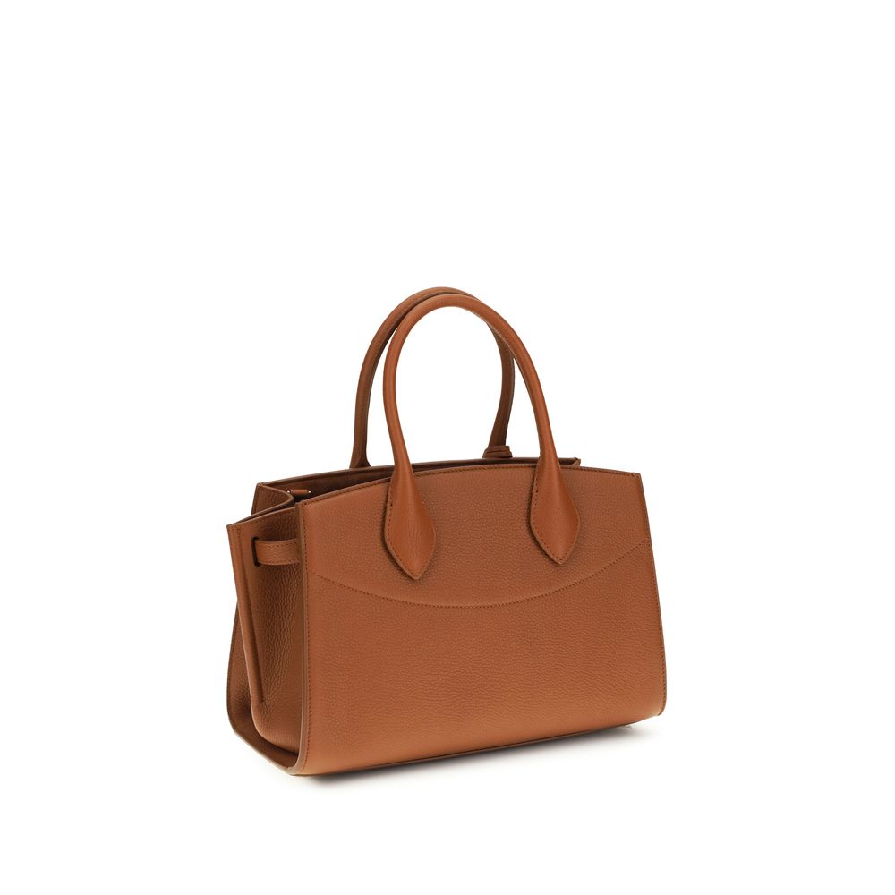 Ferragamo Brown Calf Leather Bos Taurus Handbag Ferragamo