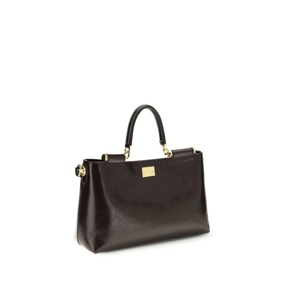 Dolce & Gabbana Brown Calf Leather Bos Taurus Shoulder Bag Dolce & Gabbana