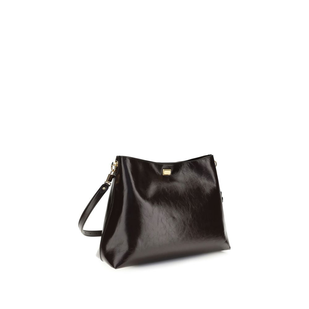 Dolce & Gabbana Brown Calf Leather Bos Taurus Shoulder Bag Dolce & Gabbana
