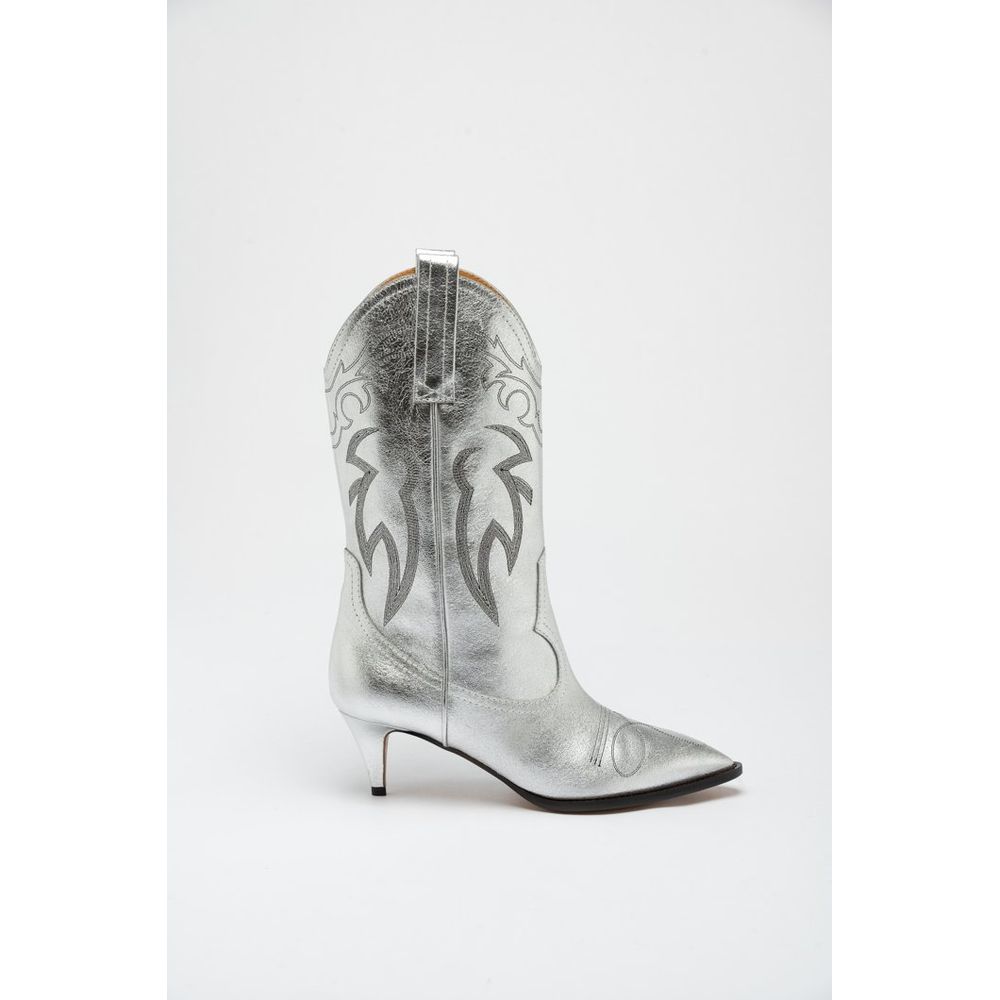 Moschino Multicolor Viscose High Heel Boots Moschino
