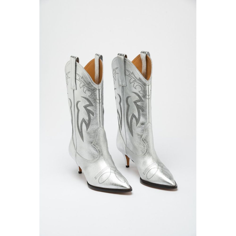 Moschino Multicolor Viscose High Heel Boots Moschino