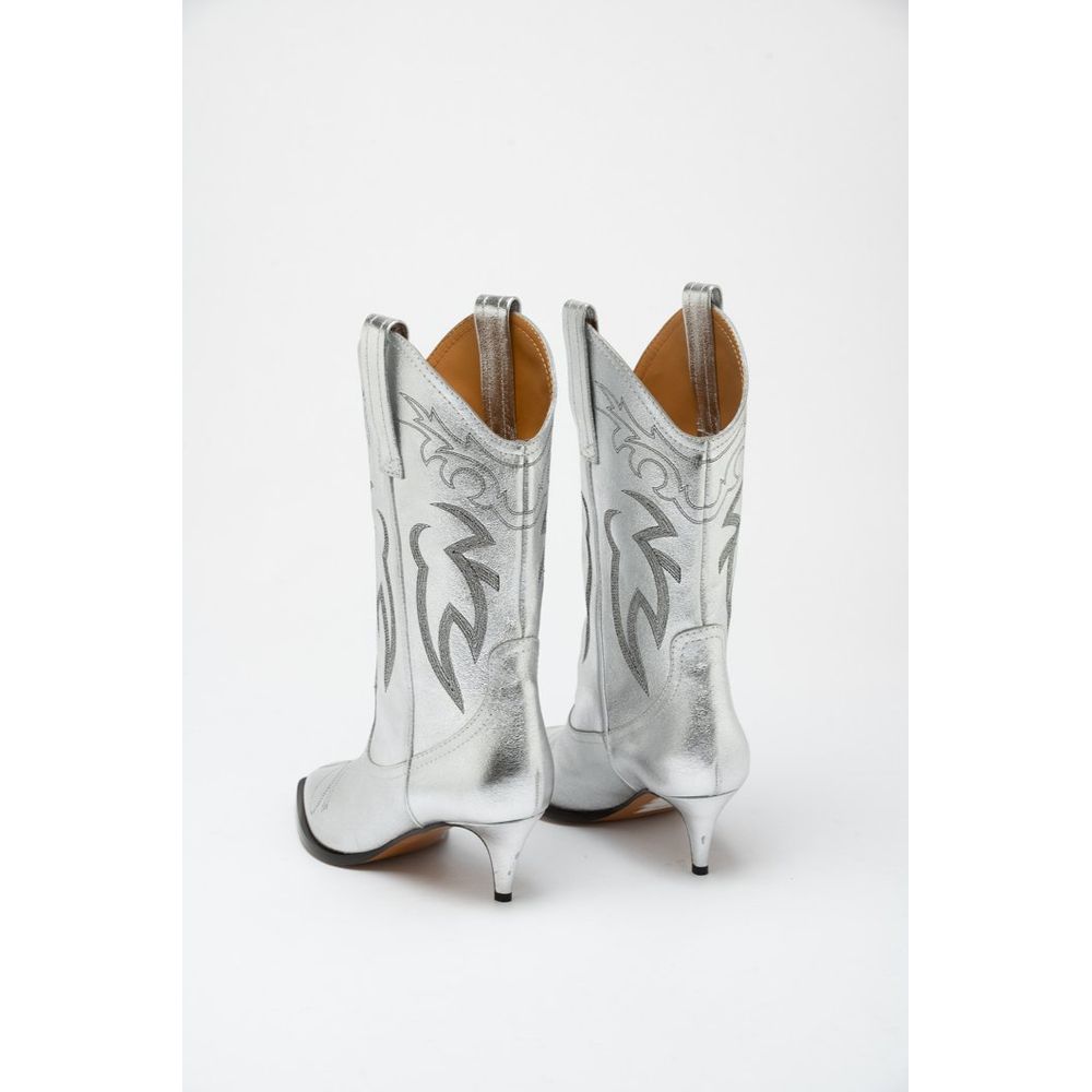 Moschino Multicolor Viscose High Heel Boots Moschino