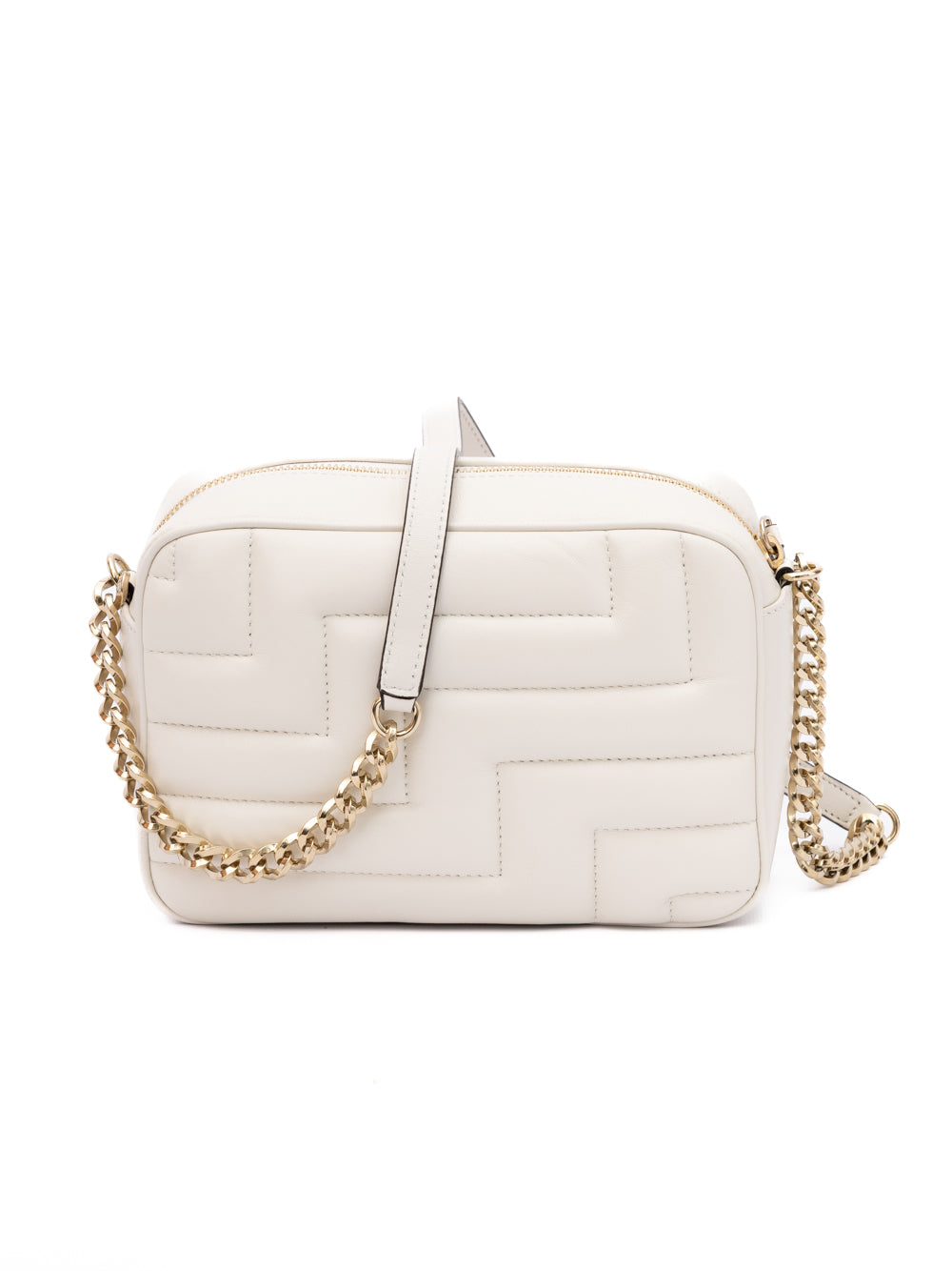 Jimmy Choo White Leather Avenue Camera Crossbody Bag Jimmy Choo