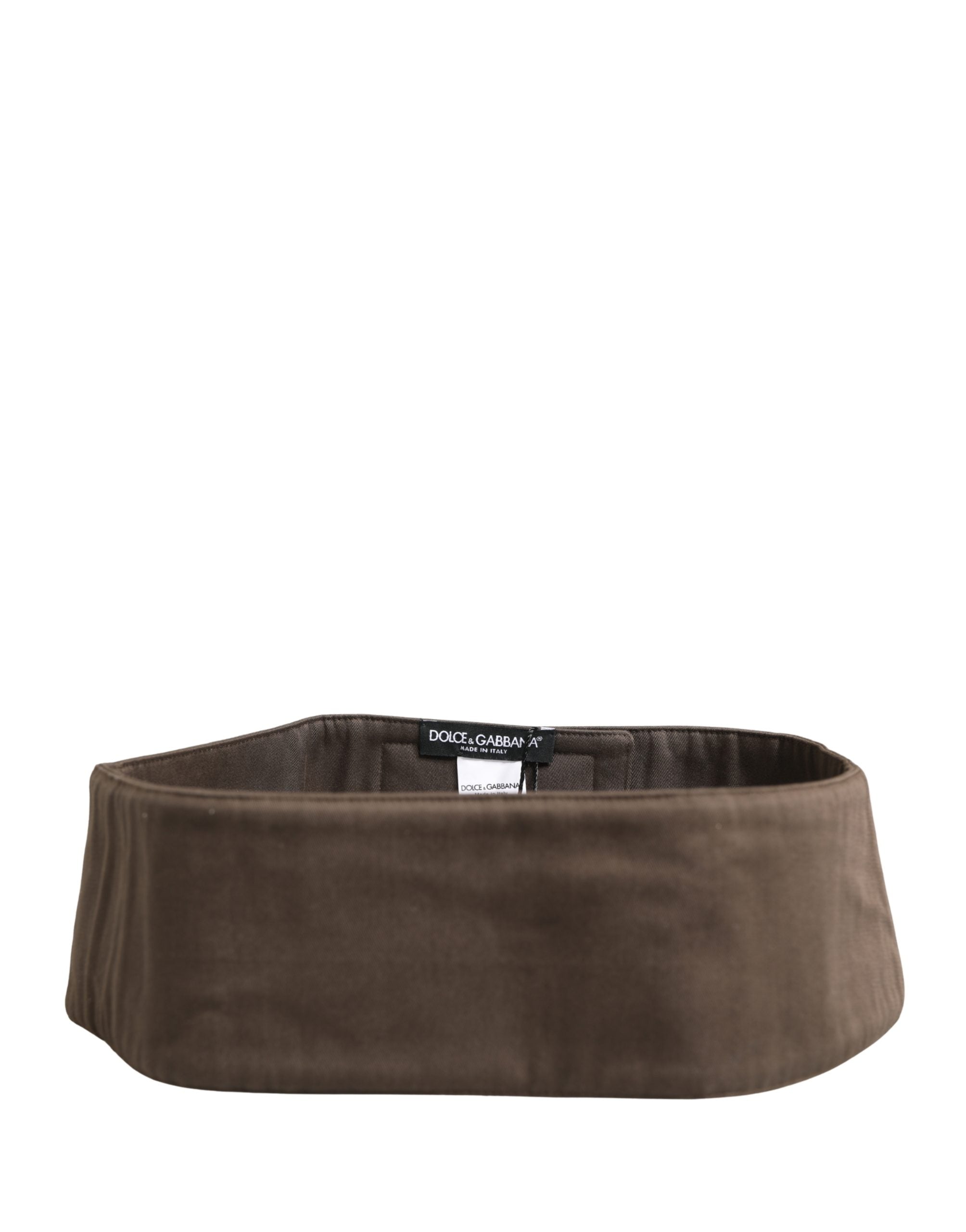 Dolce & Gabbana Brown Viscose Wide Belt Waist Cummerband Men Dolce & Gabbana