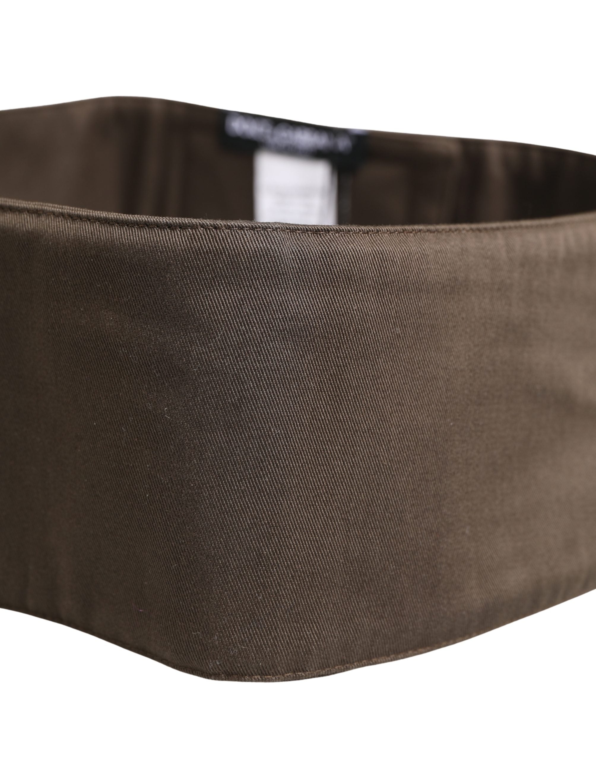 Dolce & Gabbana Brown Viscose Wide Belt Waist Cummerband Men Dolce & Gabbana