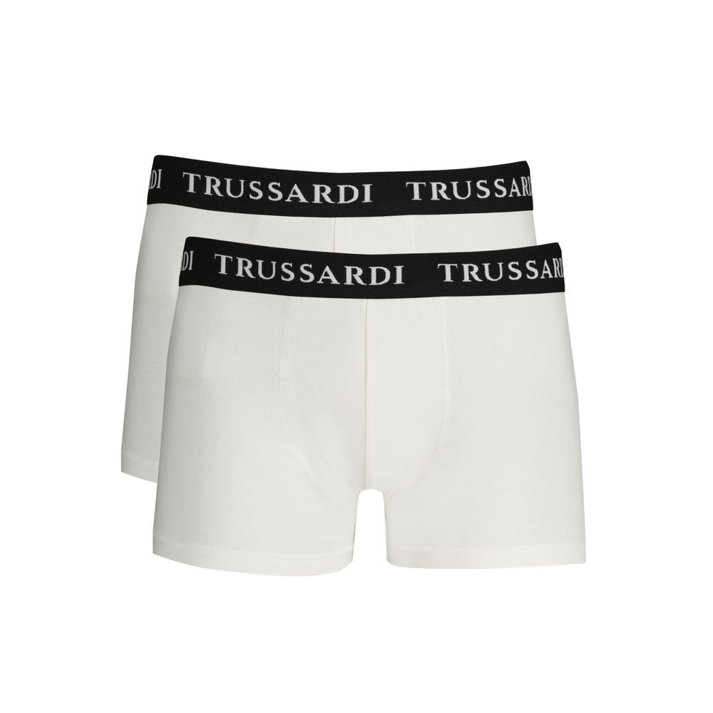 Trussardi White Cotton Men's Boxer Brief Trussardi