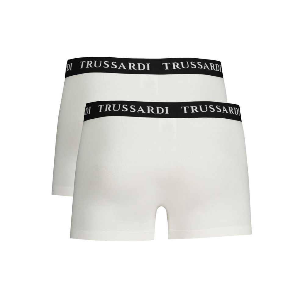 Trussardi White Cotton Men's Boxer Brief Trussardi
