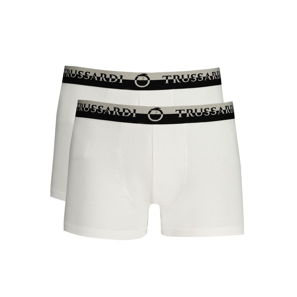 Trussardi White Cotton Men's Boxer Brief Trussardi