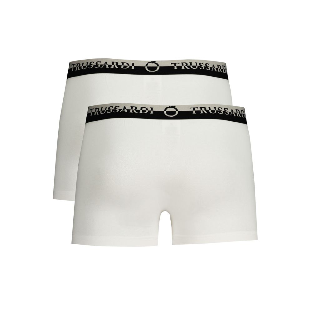 Trussardi White Cotton Men's Boxer Brief Trussardi