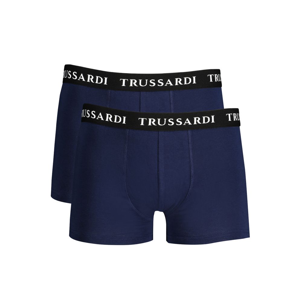 Trussardi Blu Cotton Men's Boxer Trussardi