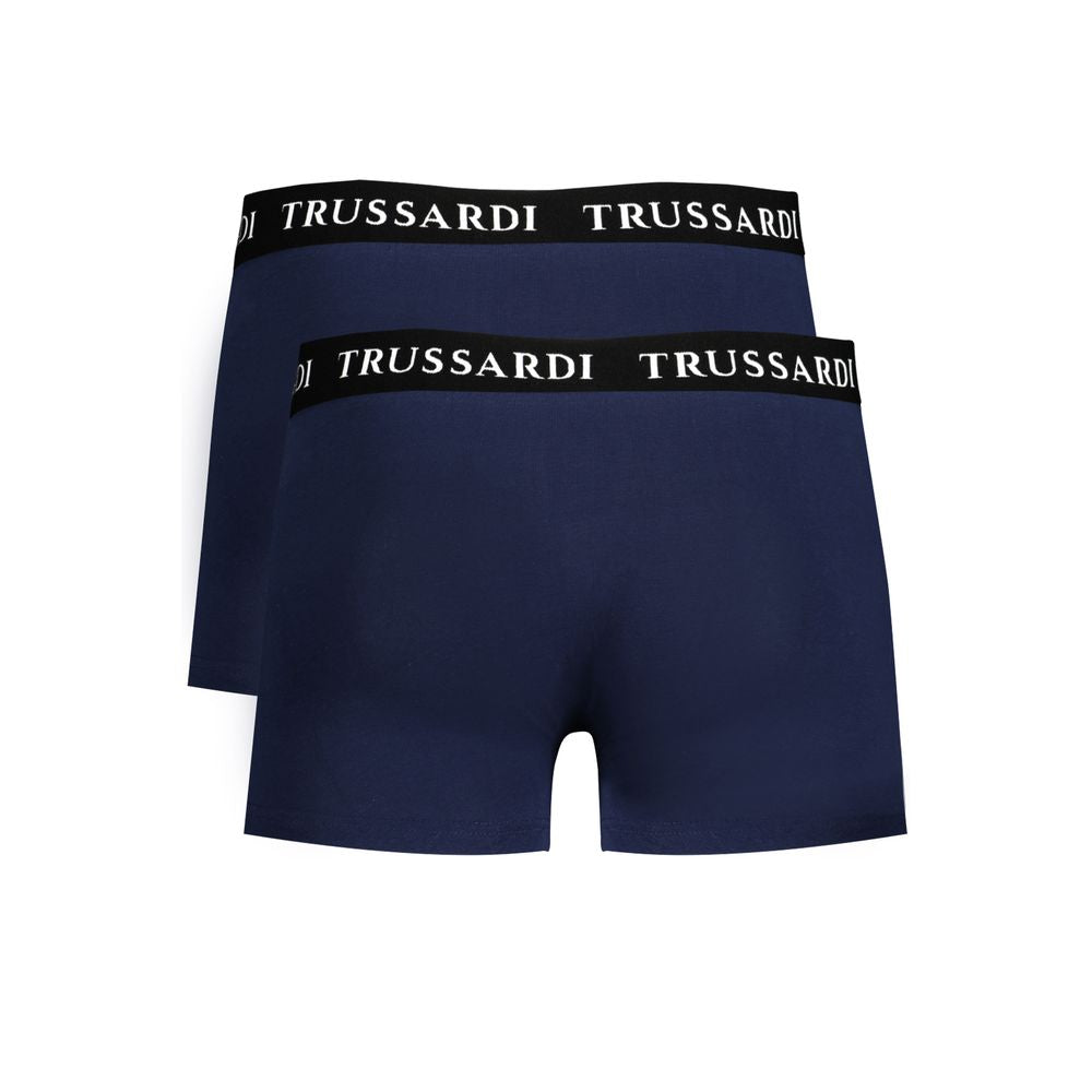 Trussardi Blu Cotton Men's Boxer Trussardi