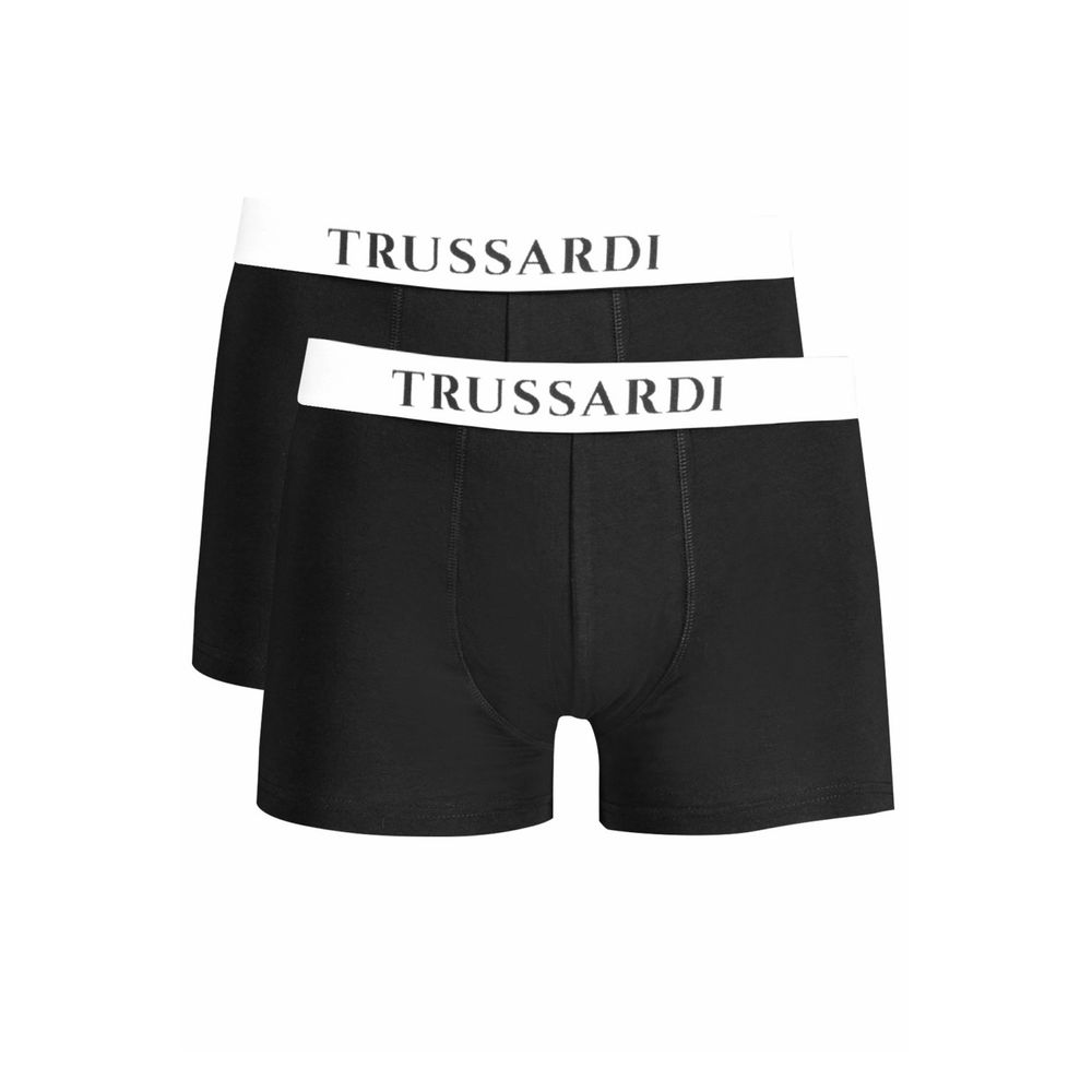 Trussardi Black Cotton Men's Boxer Briefs Trussardi