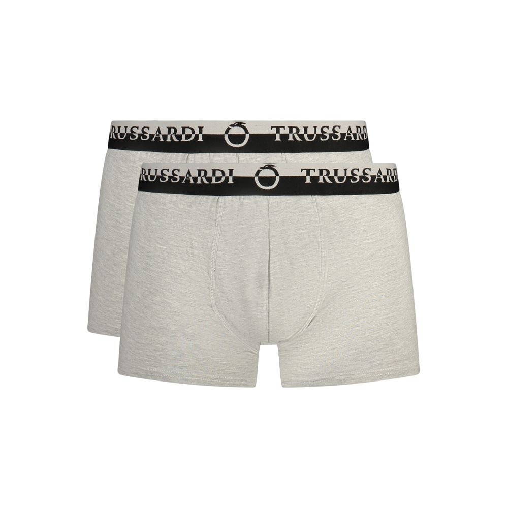 Trussardi Grigio Cotton Men Boxer Short Trussardi