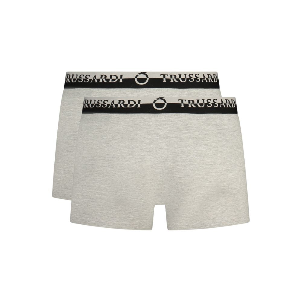 Trussardi Grigio Cotton Men Boxer Short Trussardi