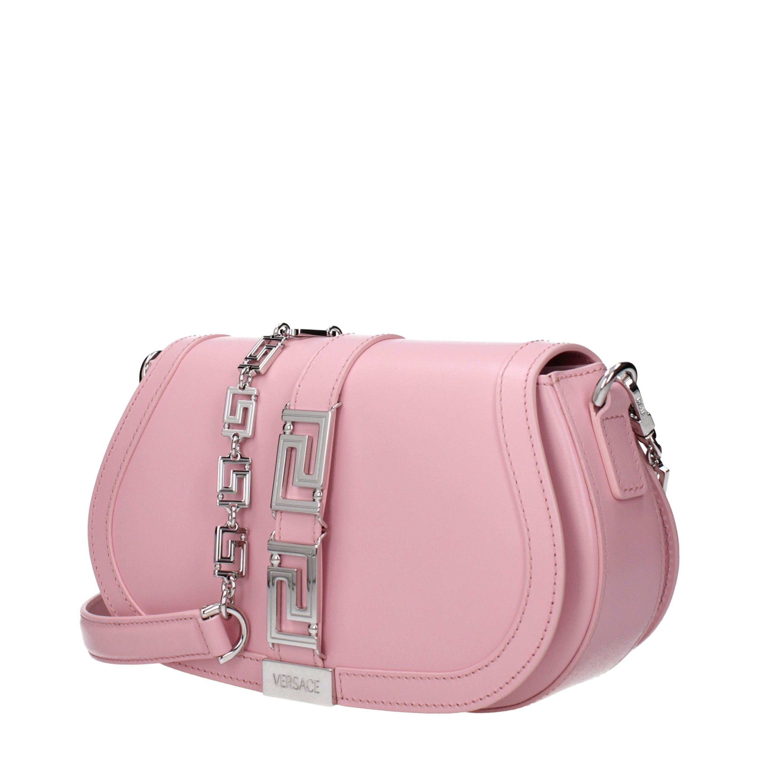 Versace Pink Leather Shoulder Bag Versace